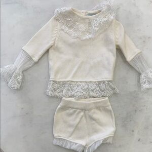 PETITE MAISON KIDS | Short & Sweater Knit Set | 12 months